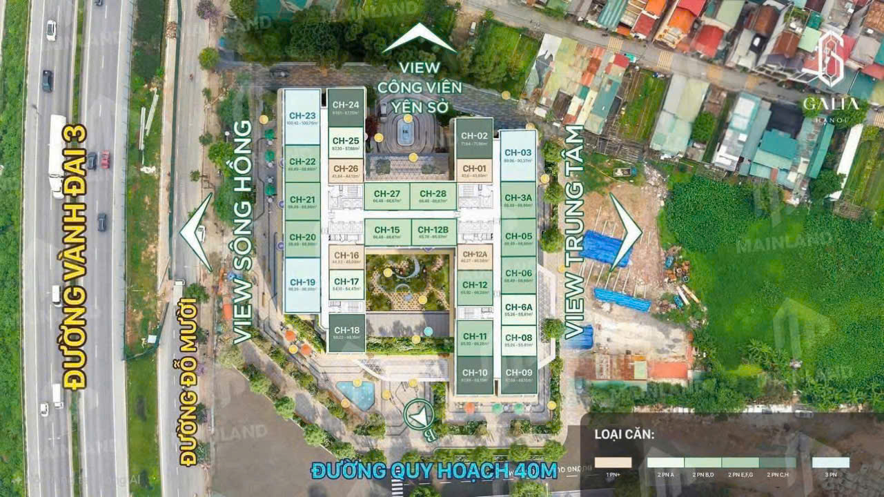 Đây rồi, căn 2 ngủ+ dự án Galia Hanoi, 75m2, 3PN, 2WC, đầy đủ nội thất, Yên Sở, chỉ vào tiền 1,2 tỷ - Ảnh 4